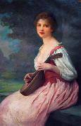 Charles-Amable Lenoir The Mandolin china oil painting artist